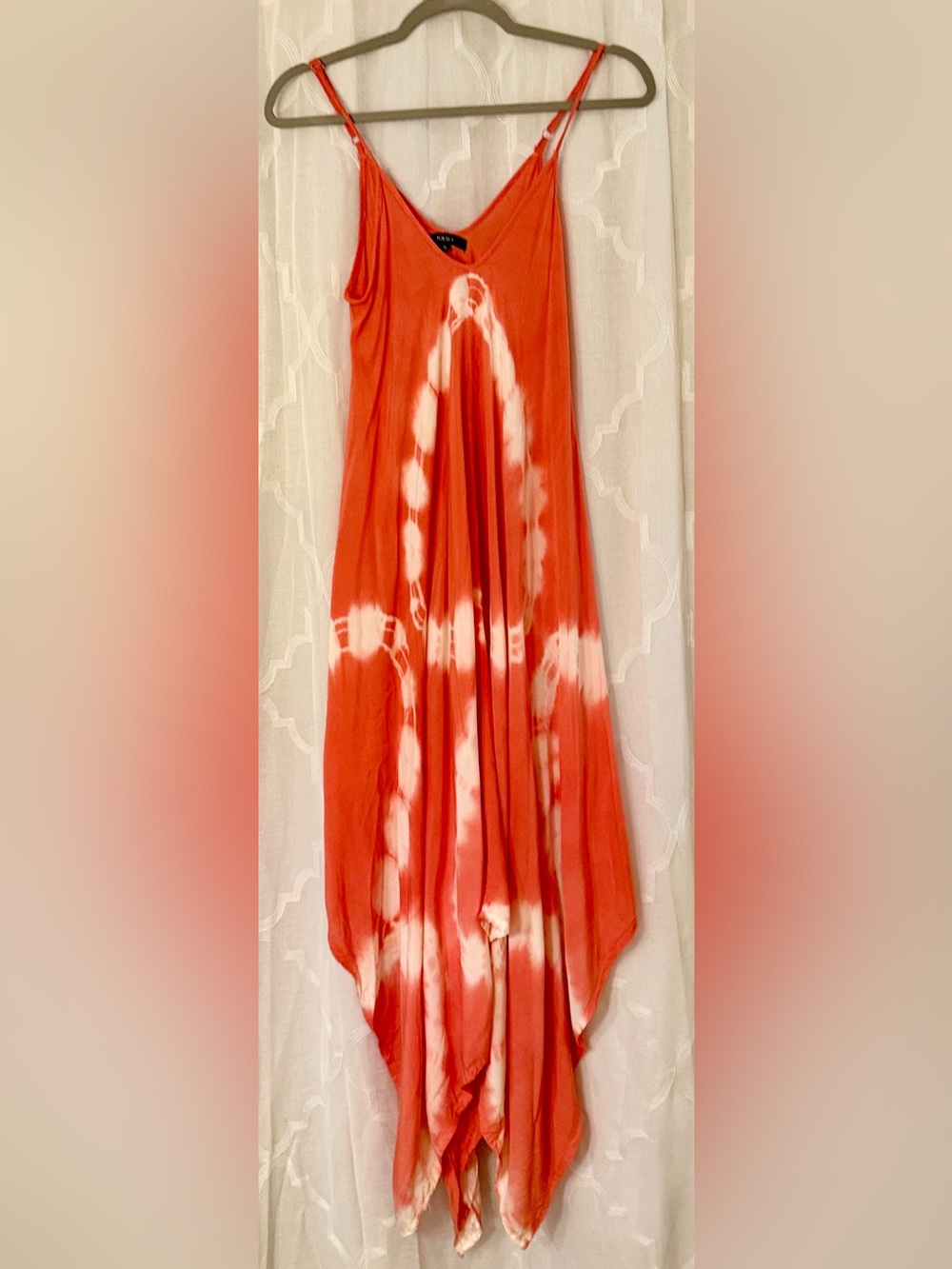 Raviya Coral Tie Dye High Low Maxi | Dress Medium | Swim Cover Up